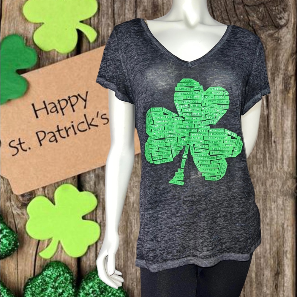 Size XXL/XXG | Shamrock Gray T-Shirt By Rocker Girl All Access Entertainment